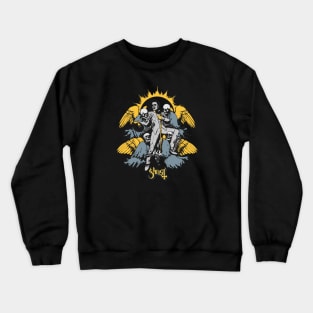 Ghost Retro Style Yellow Crewneck Sweatshirt